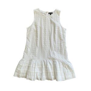 NWT J. Crew White Eyelet Short Dress, Lined
